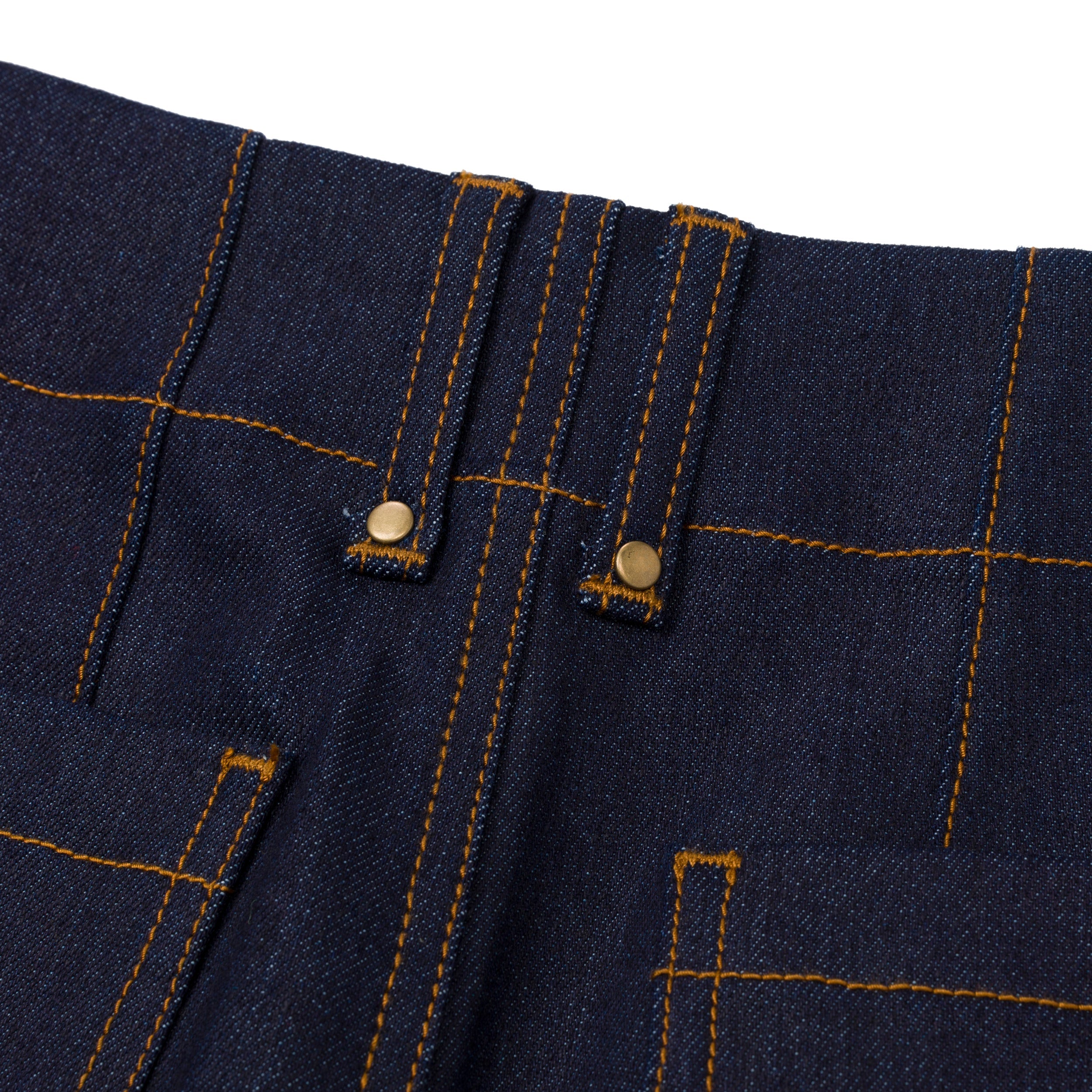 JEAN TRIBLEND STRETCH DENIM PATCH FRONT POCKET FLARE WIDE LEG PANT