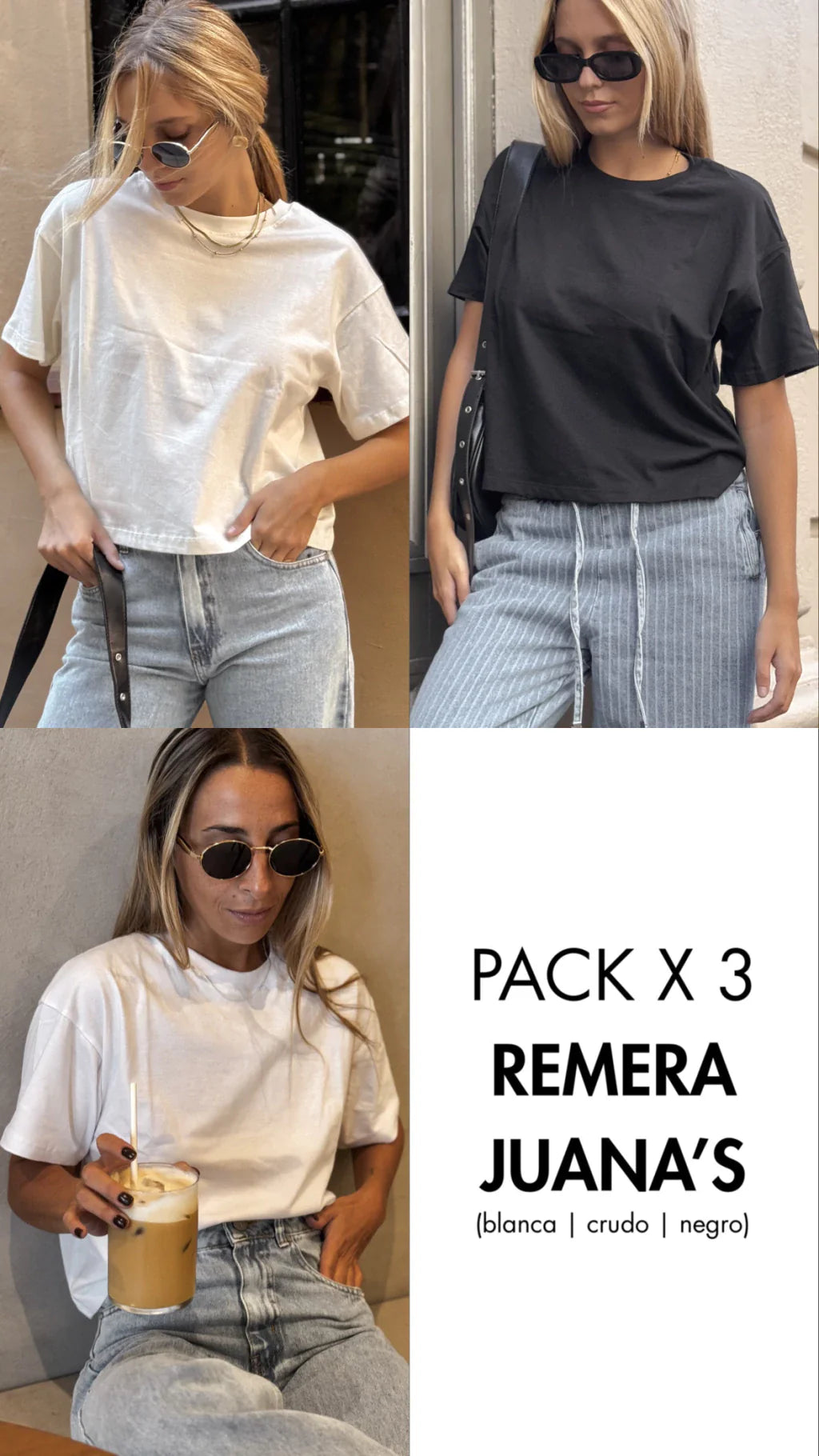 PACK X 3 Remeras JUANA’S