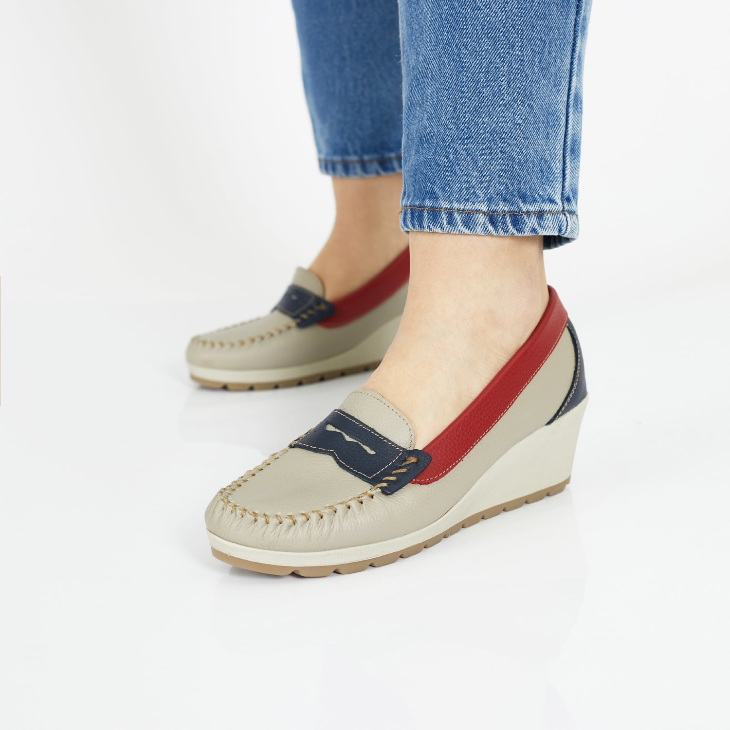 MOCASIN ROSARIO BEIGE