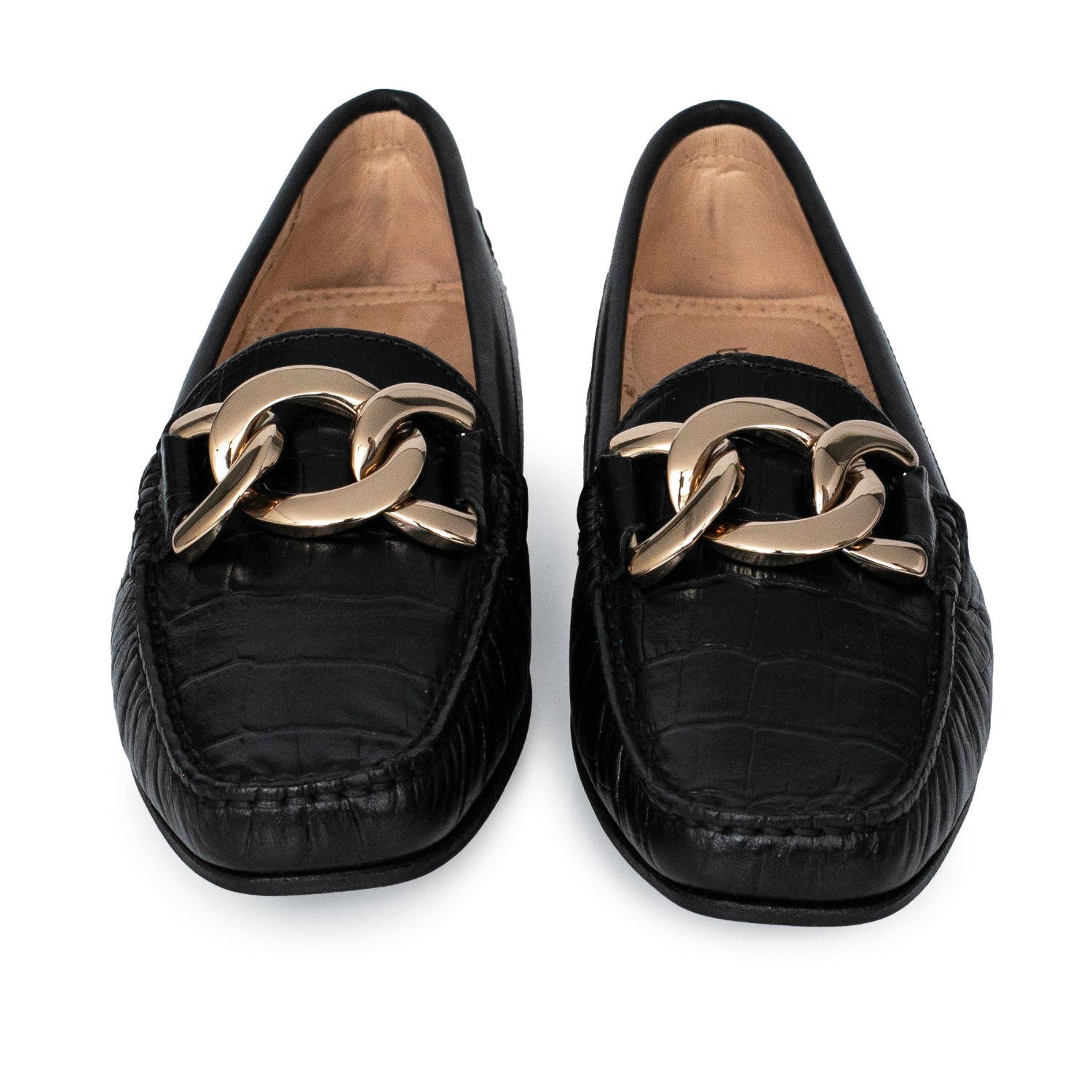 MOCASIN BAMBA NEGRO CROCO