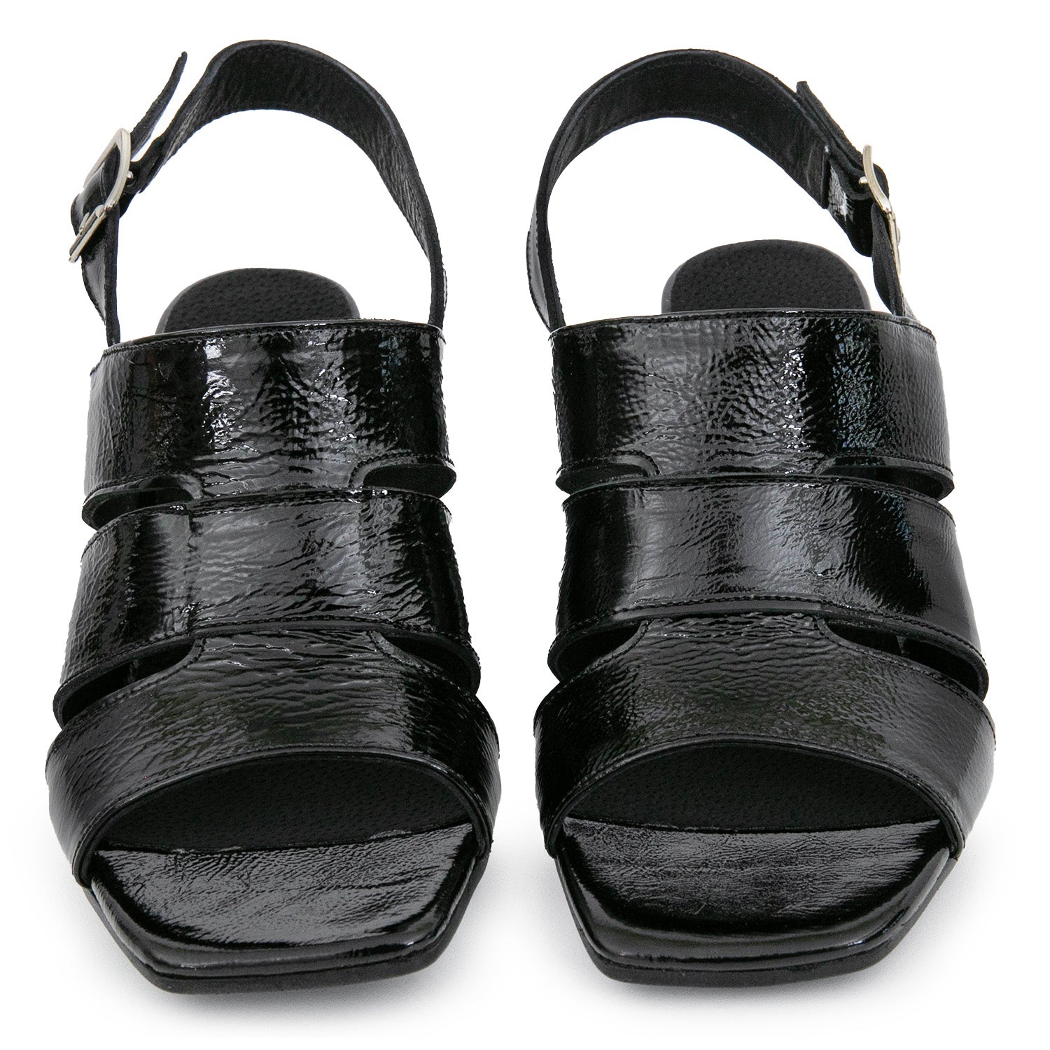 SANDALIA DUNA NEGRA CHAROL