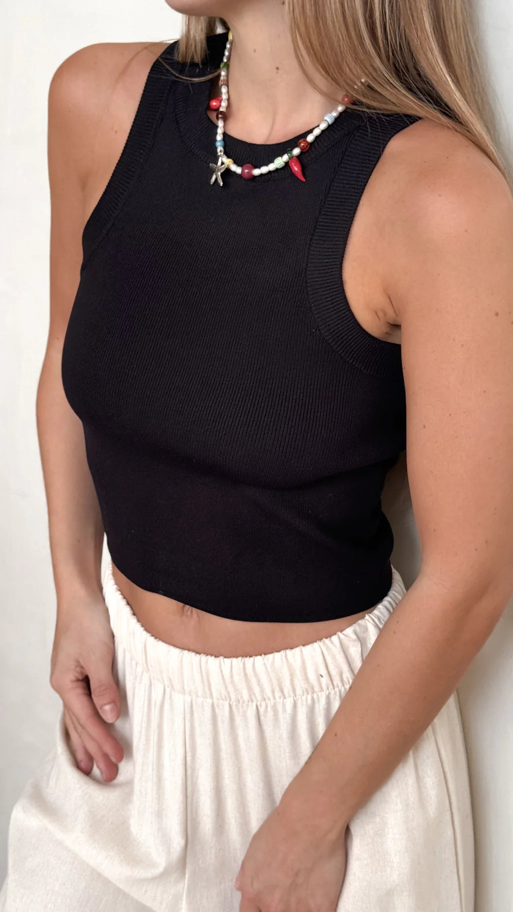 Musculosa tejida INDIA (Negro)