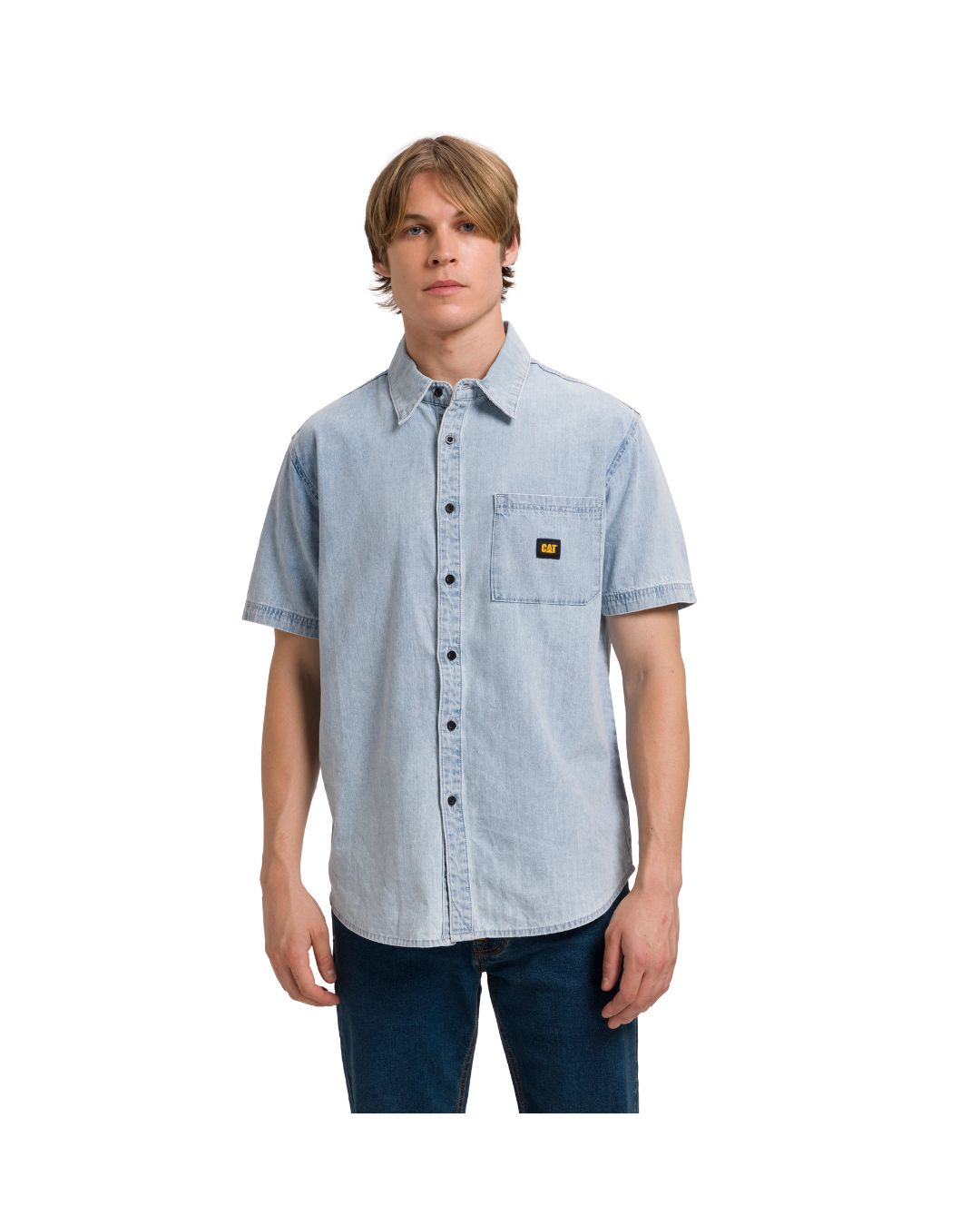 Camisa de jean manga corta