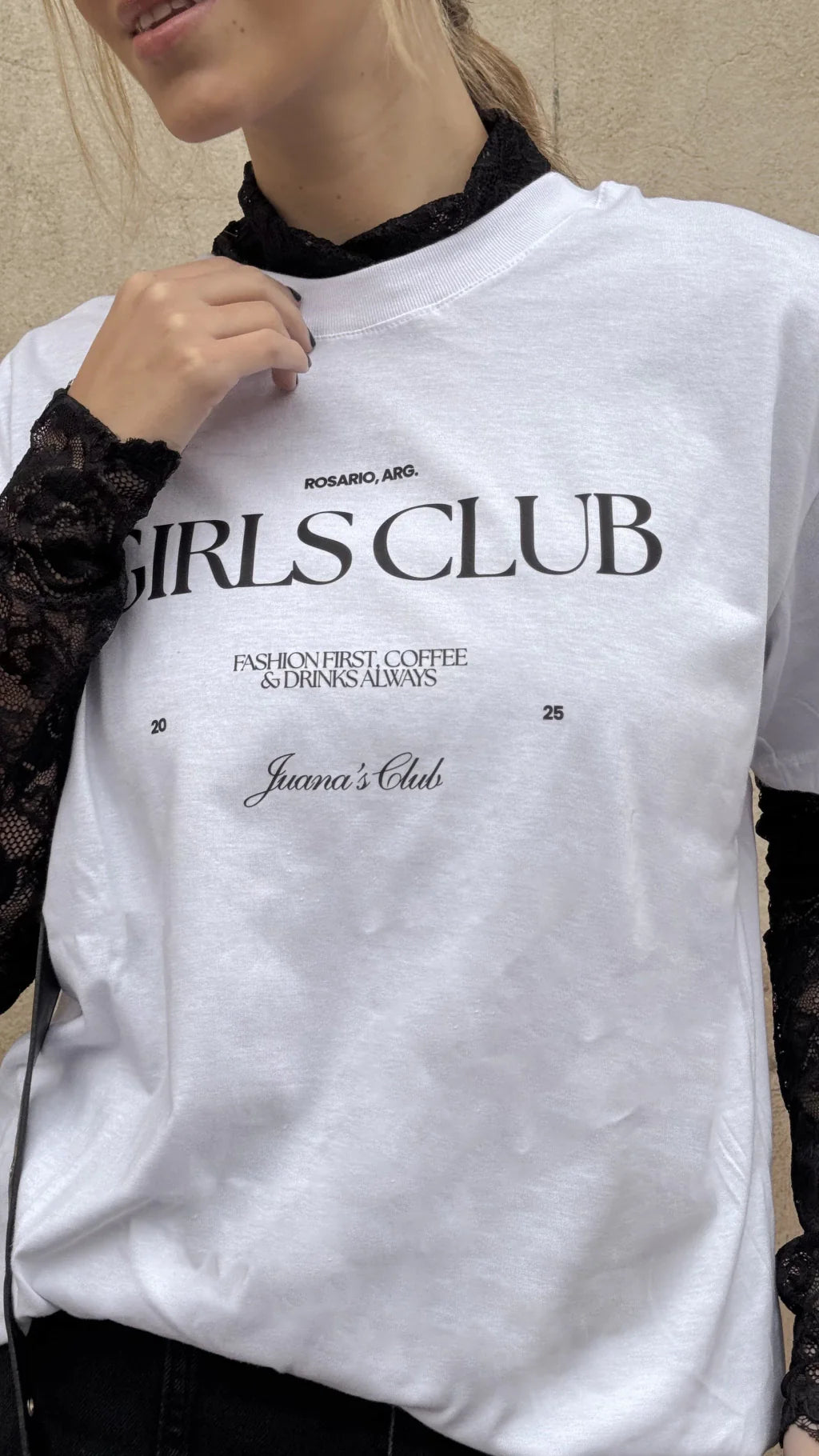 Remera ROSARIO NEGRO (corte over)