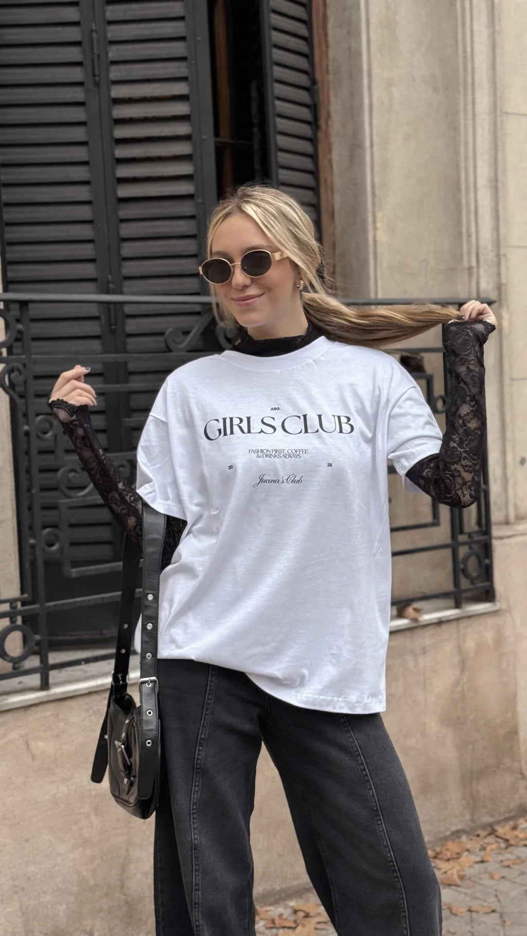 Remera ARG NEGRA (corte over)