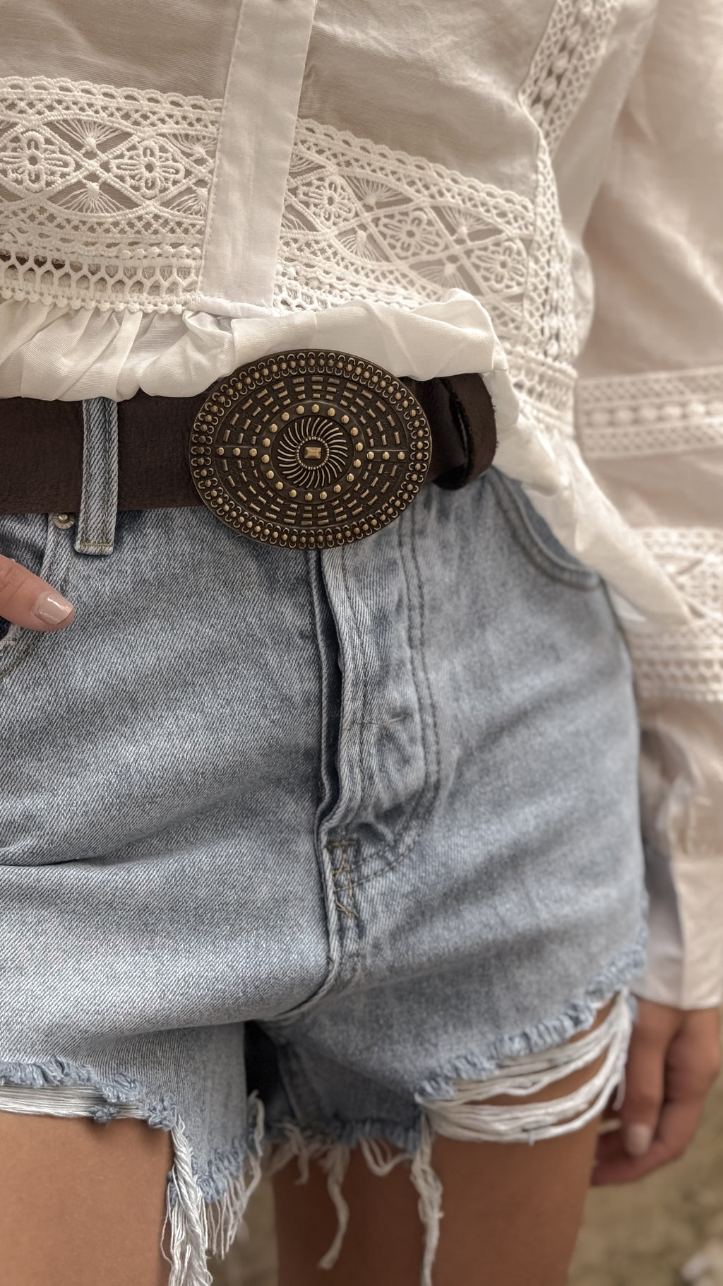 Cinto SUN (Choco) - cuero