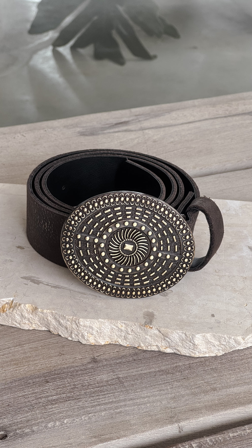 Cinto SUN (Choco) - cuero