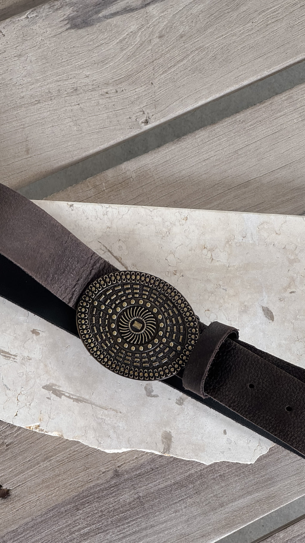 Cinto SUN (Choco) - cuero