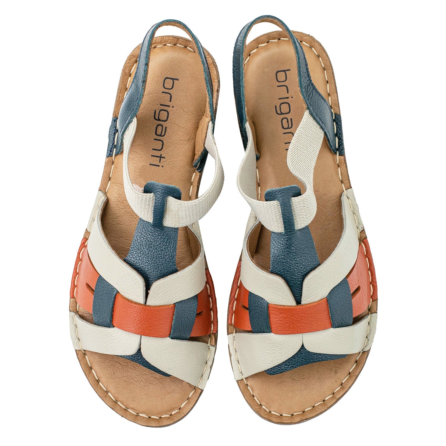 SANDALIA RINA BEIGE, ROJO Y AZUL