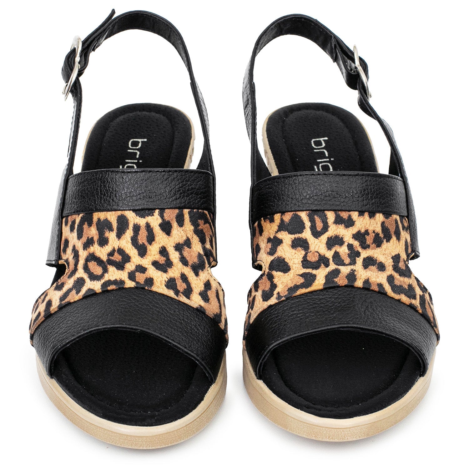 SANDALIA TARRAGONA NEGRA LEOPARDO