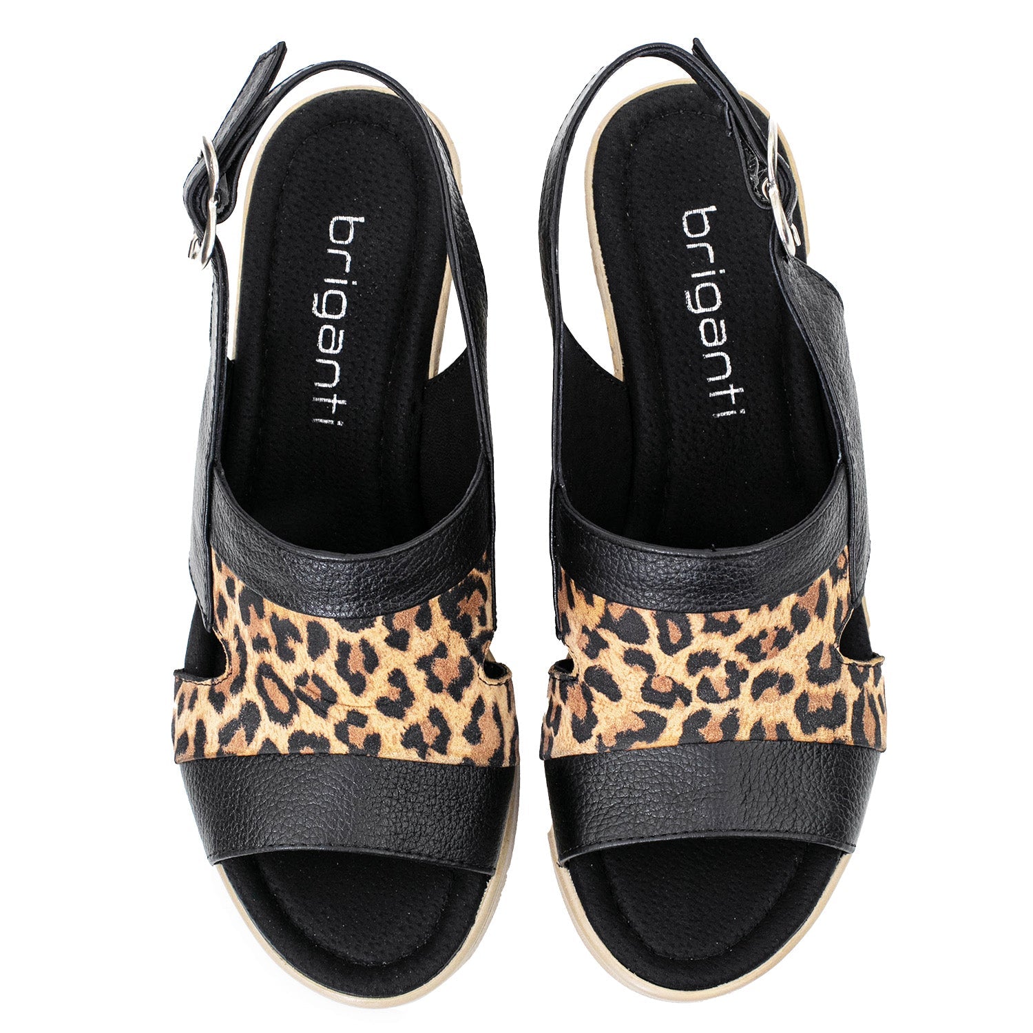 SANDALIA TARRAGONA NEGRA LEOPARDO