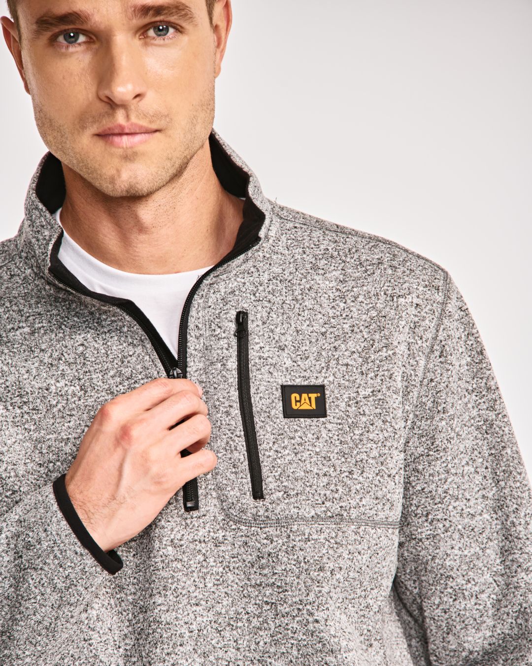 SWEATER FLEECE QUARTER ZIP JACKET