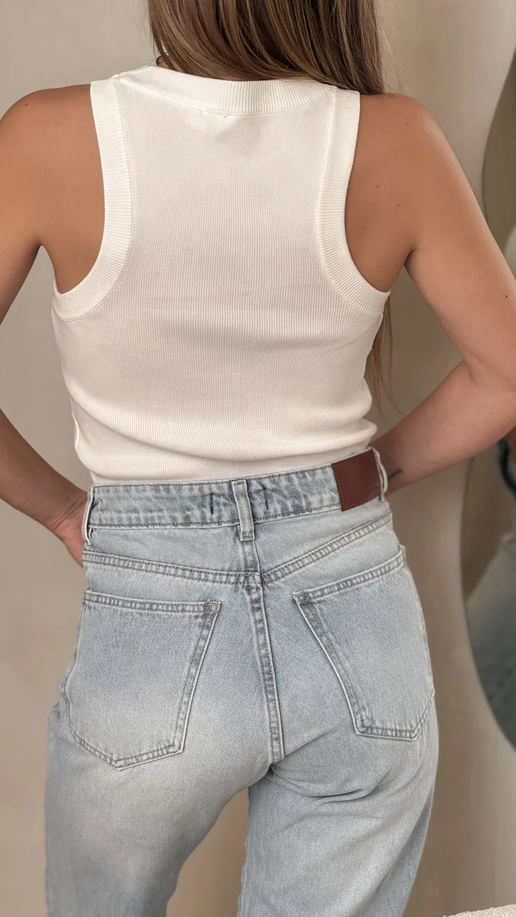 Musculosa tejida INDIA (Blanca)