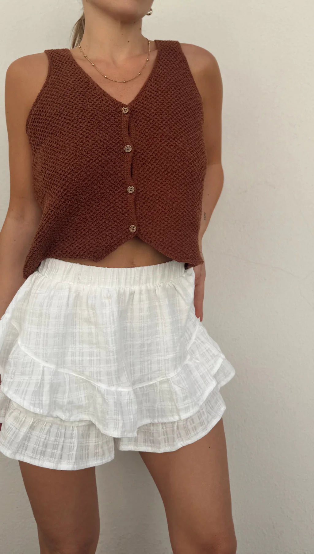 Falda short ISOLA (blanco)